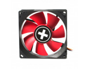 92mm Case Fan - XILENCE XPF92.R Fan, 92x92x25mm, 1500rpm, <19dBa, 36CFM, hydro bearing, Big 4Pin and 3Pin Molex, Black/Red